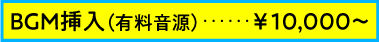 BGM挿入(有料音源)¥10,000〜